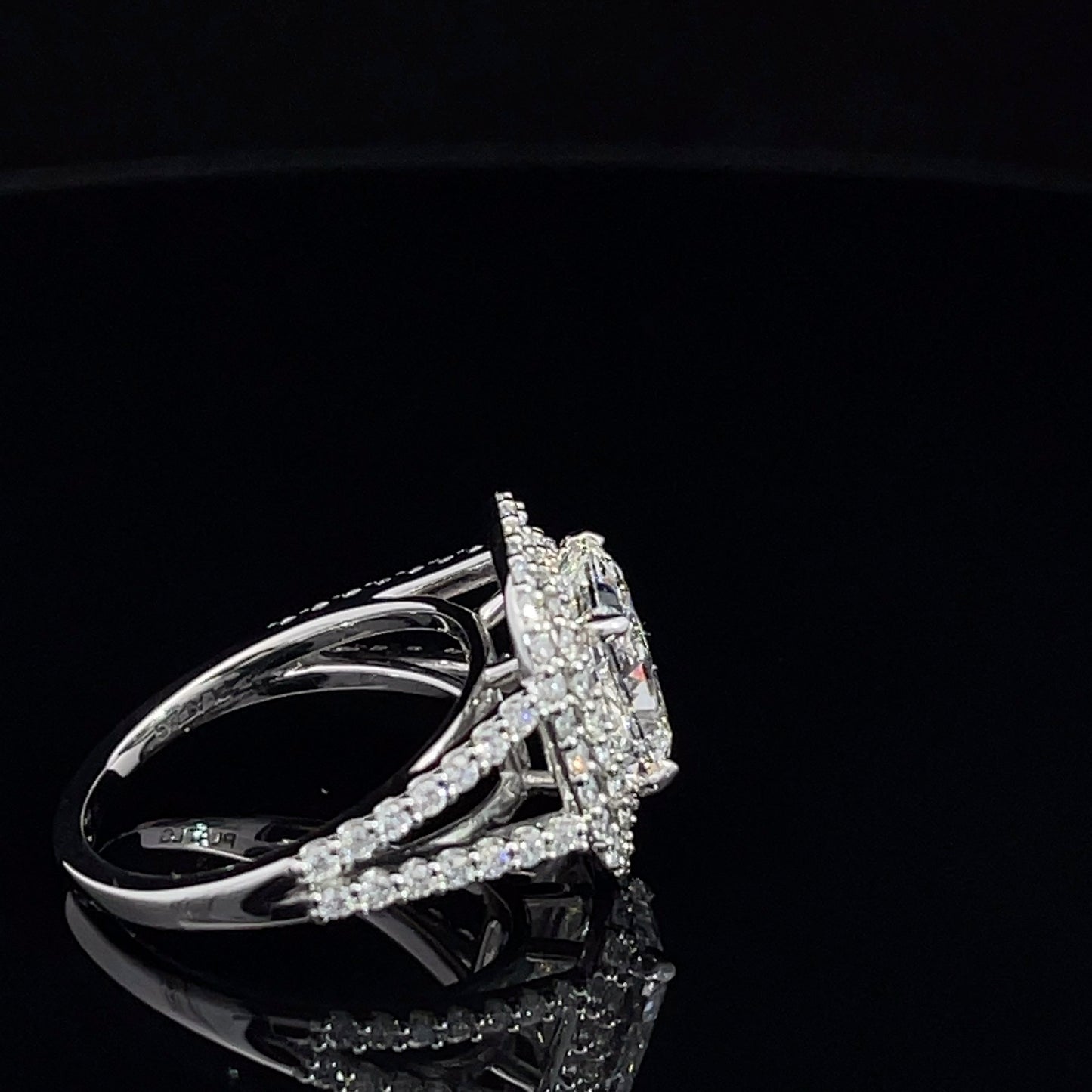 2.7ct Squre Radiant Double Halo Ring